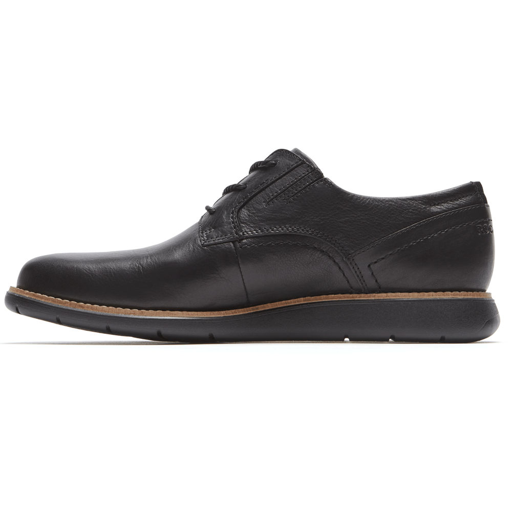 Zapatos De Vestir Rockport Hombre Mexico - Total Motion Sport Plain Toe Negros - CLIBM3657